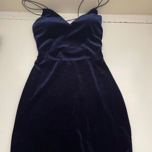 Windsor Midnight Blue Velvet Dress